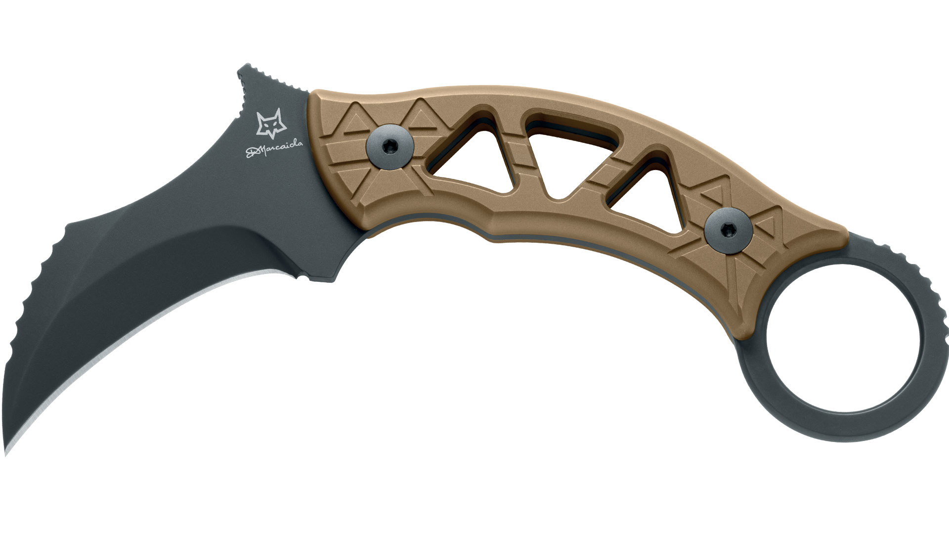 foto N��/FOX KARAMBIT MARCAIDA TRIBAL M390 FX-803TiPVD